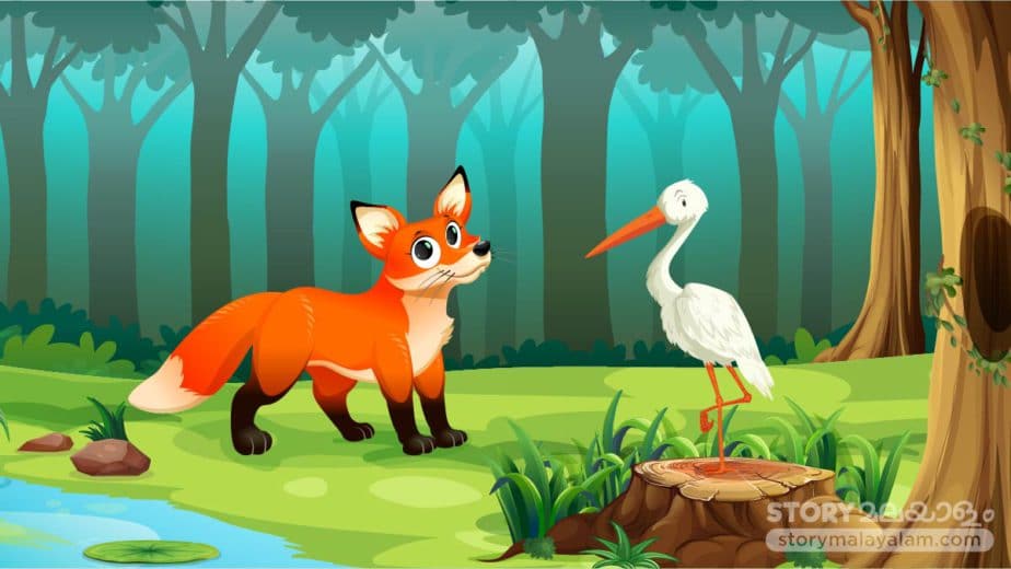 Kids Malayalam Story The Fox And The Crane
