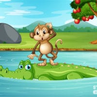 Malayalam Short Stories For Kids The Monkey And The Crocodile