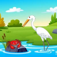 Short Moral Story The Stork And The Crab