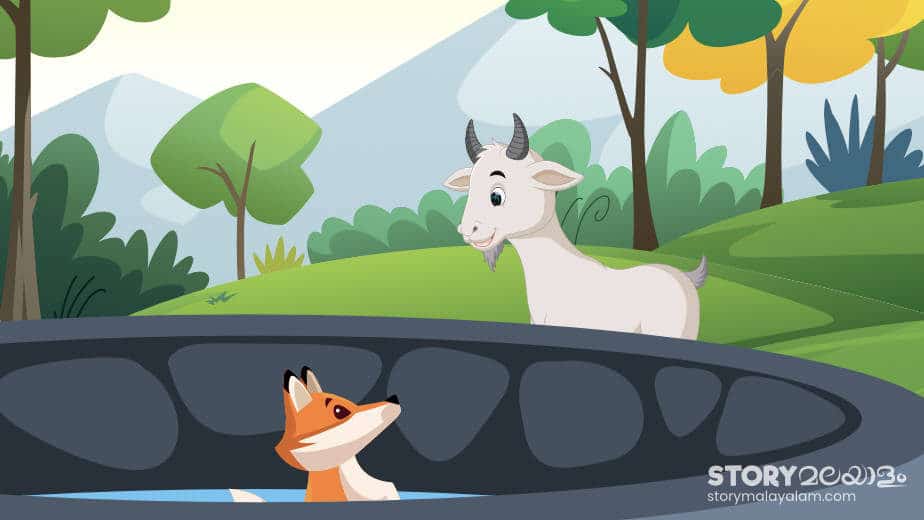 Short Stories in Malayalam With Moral the Fox and the Goat
