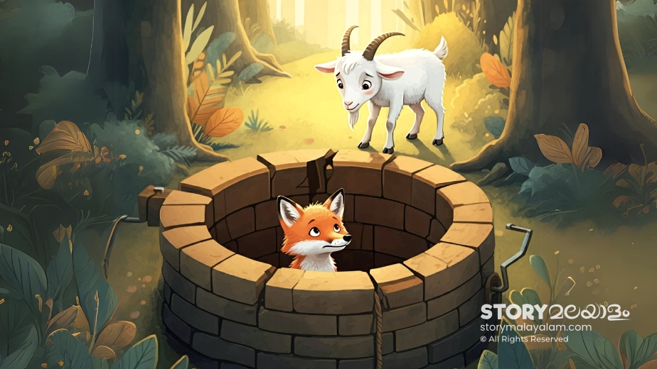 Short Stories in Malayalam With Moral the Fox and the Goat