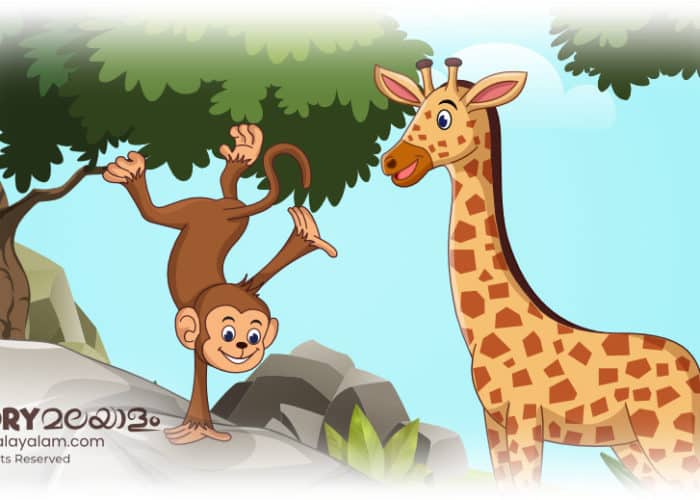 The Giraffe's Dance Short Fables with Morals in Malayalam