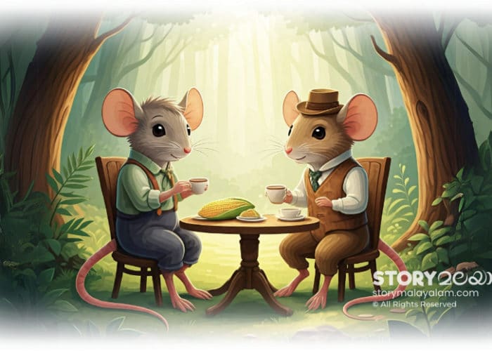 The Town Mouse and the Country Mouse Malayalam