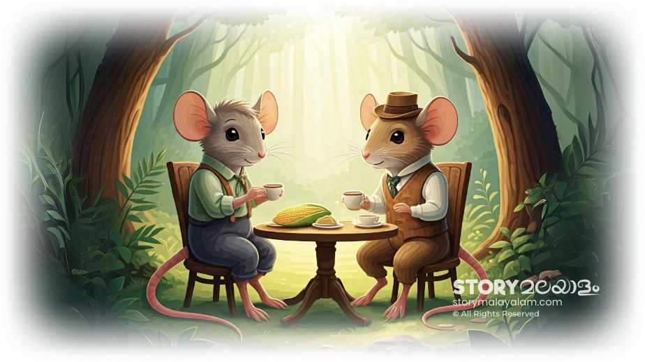 The Town Mouse and the Country Mouse Malayalam