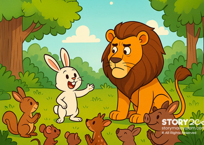 rabbit and lion short story with moral